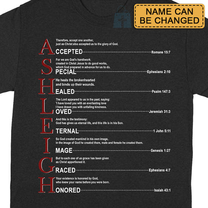 Personalized Christian T-Shirt with Name & Bible Verse | Uncover the sacred meaning of your name