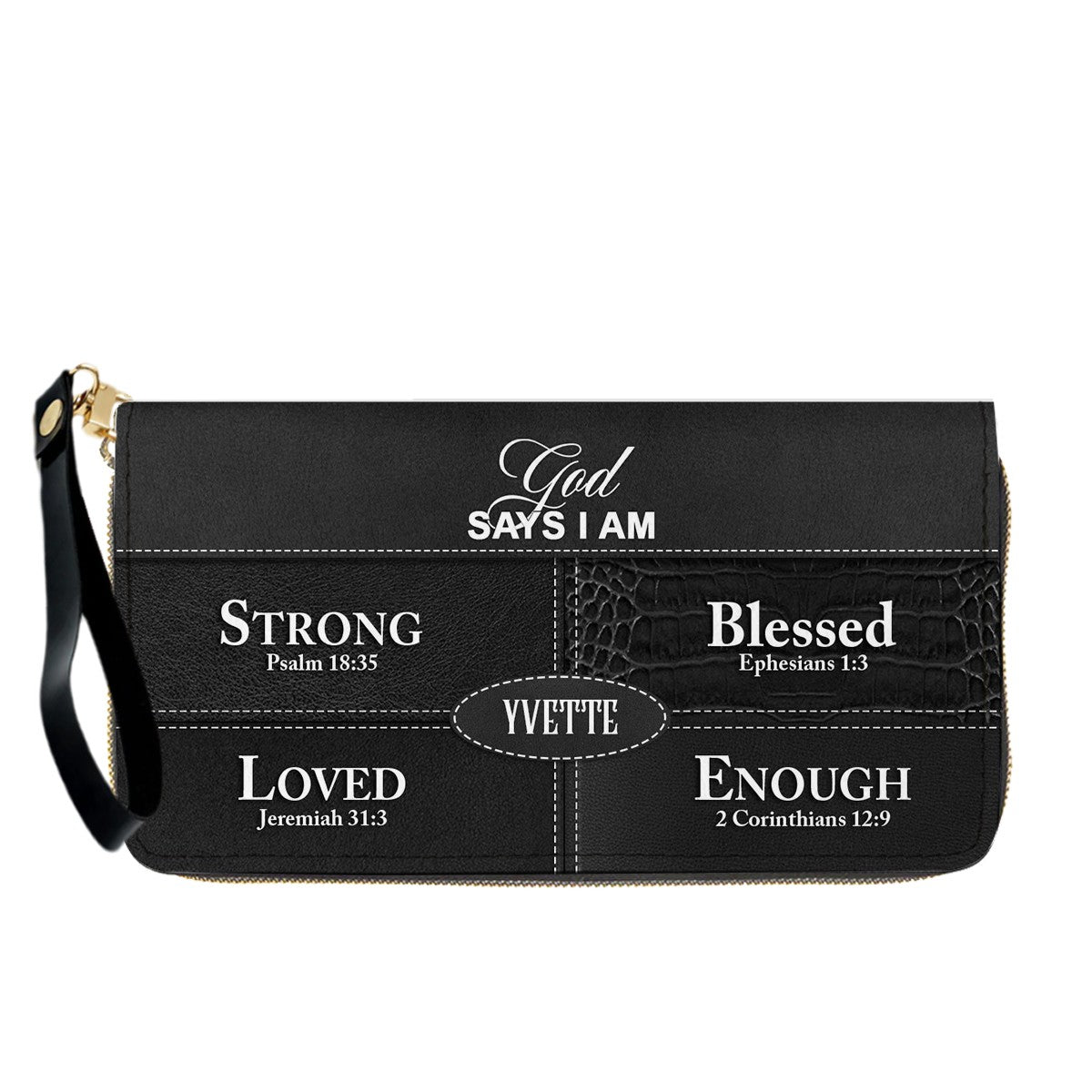 Personalized “God Says I Am” Luxury Leather TOTE Bag for Christian Women – Custom Name & Color | CHRISTIANARTBAG