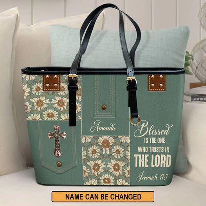 Christianartbag Handbag, Blessed Is The One Who Trusts In The Lord, Personalized Gifts, Gifts for Women, Christmas Gift. - Christian Art Bag