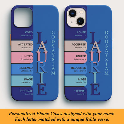 Christianartbag Phone Case, Uncover the sacred meaning of your name, Personalized Phone Case, Christian Phone Case,  Jesus Phone Case,  Bible Verse Phone Case.