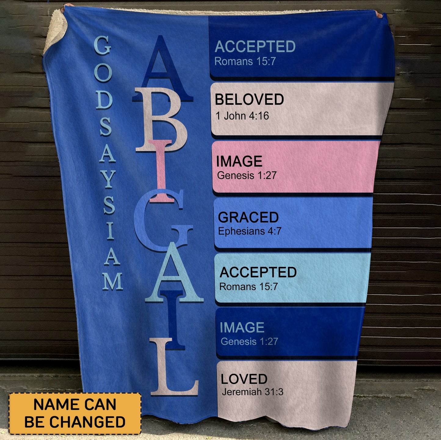 Christianart Personalized Blanket, God Says I Am, Uncover the sacred meaning of your name - Personalized Blanket, CABBK01020724.