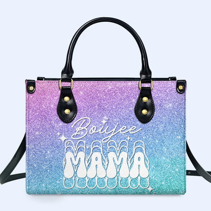 Boujee Mama Personalized Leather Handbag by CHRISTIANARTBAG – Glamorous Motherhood Essentials