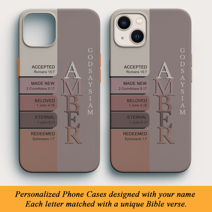 Christianartbag Phone Case, Uncover the sacred meaning of your name, Personalized Phone Case, Christian Phone Case,  Jesus Phone Case,  Bible Verse Phone Case.