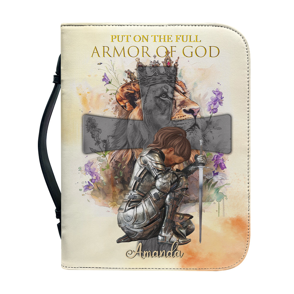 CHRISTIANARTBAG Custom Armor of God Bible Cover - Personalized Faith Accessory - Personalized Bible Cover - Bible Cover For Women, CABBBCV01030624.