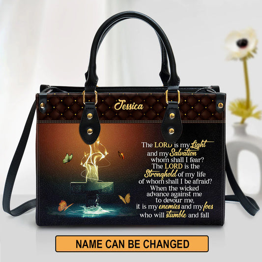 Christianart Designer Handbags, The Lord Is My Light And My Salvation, Personalized Gifts, Gifts for Women. - Christian Art Bag