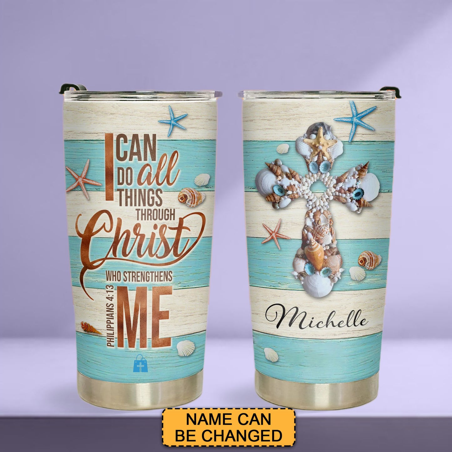 Discover the Perfect Gift: I Can Do All Things Through Christ Who Strengthens Me Philippians 4 13 Stainless Steel Tumbler | CHRISTIANARTBAG