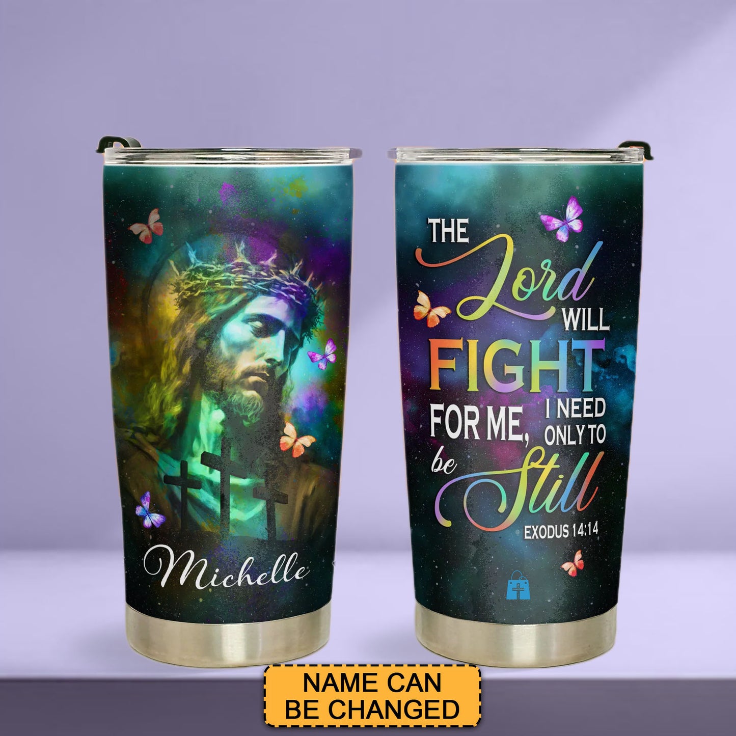 Discover the Perfect Gift: 'The Lord Will Fight Exodus 14 14' Stainless Steel Tumbler | CHRISTIANARTBAG