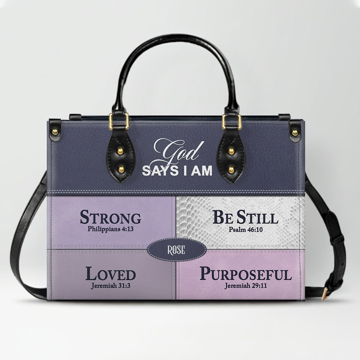 Personalized Leather Handbag for Christian Women – Custom Name & Color | CHRISTIANARTBAG CAB111425