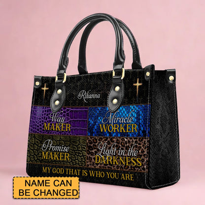 CHRISTIANARTBAG Crossbody Bag with Chain - Personalized Crossbody Bag with Chain - Way Maker Miracle Worker Promise Maker Light in The Darkness - CABCBC02300524