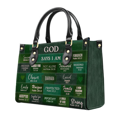 Christianartbag Handbags, God Says I Am Leather Handbag, Personalized Bags, Gifts for Women, Christmas Gift, CABLTB0117724.