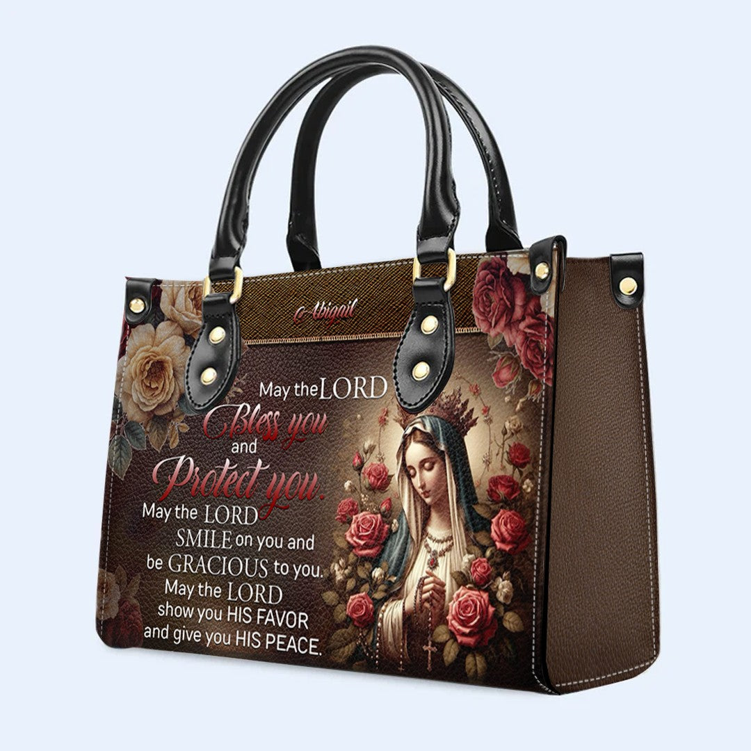 Custom Engraved Leather Handbag - Elegance & Faith Combined - CHRISTIANARTBAG CABLTHB01070424.