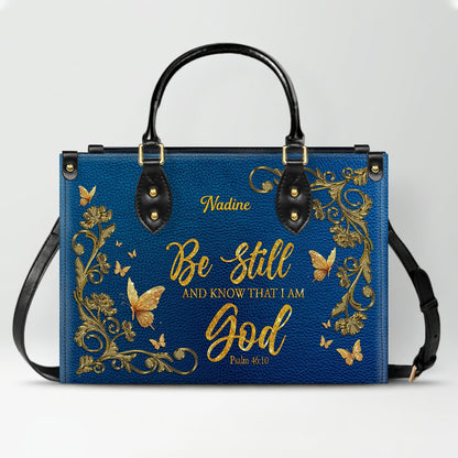 CHRISTIANARTBAG Handbags - She Who Kneels Before GOD - Custom Bible Verses Name & Color - Personalized Leather Handbag - CABLTB01120825