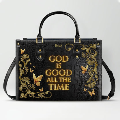 CHRISTIANARTBAG Handbags - She Who Kneels Before GOD - Custom Bible Verses Name & Color - Personalized Leather Handbag - CABLTB01120825