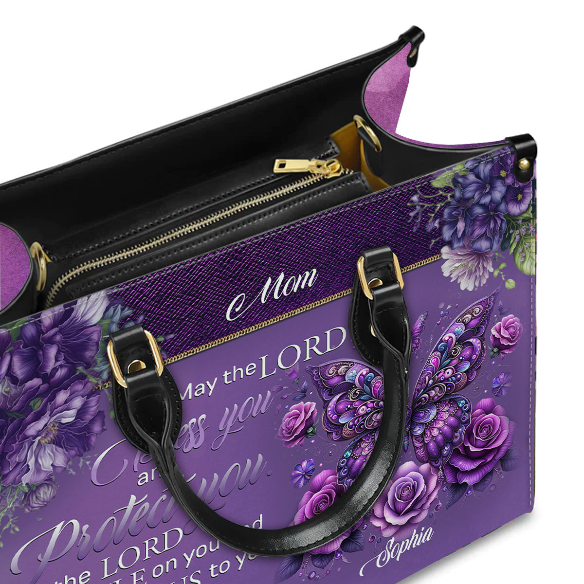Custom Engraved Leather Handbag - Elegance & Faith Combined - CHRISTIANARTBAG CABLTHB01070424.