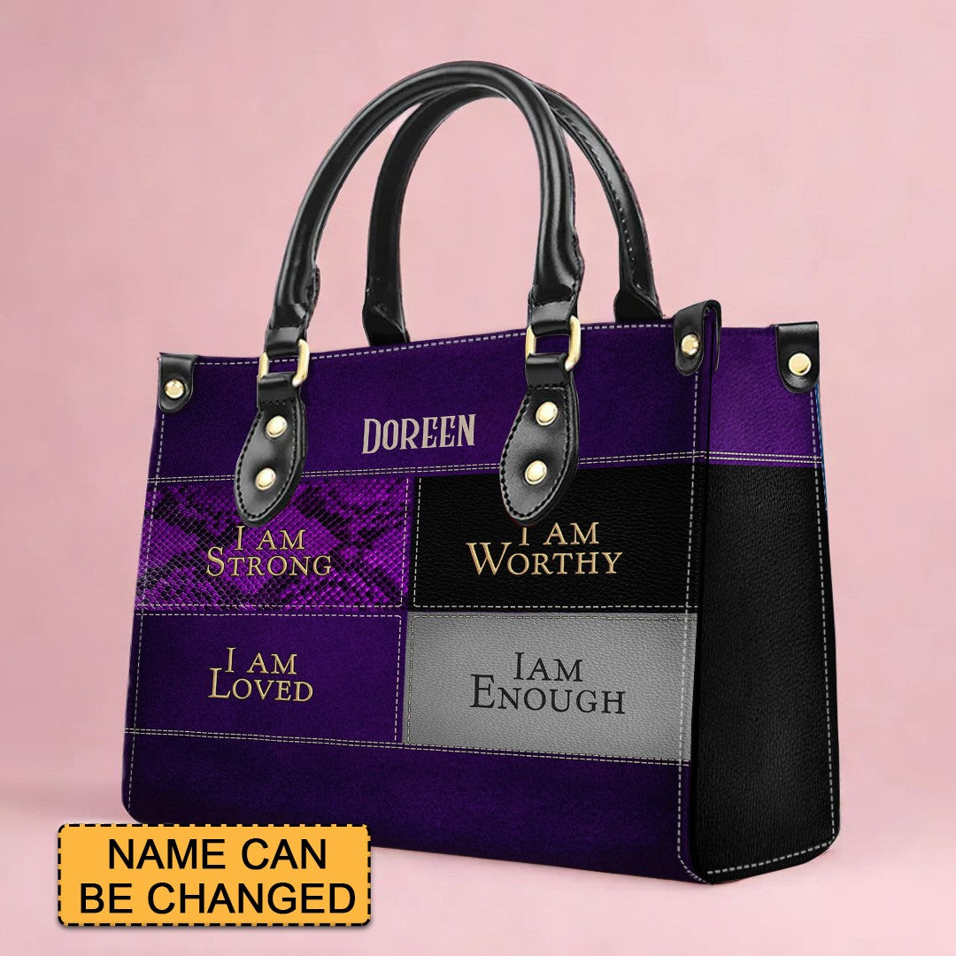 Christianartbag Handbags, God Says I Am Leather Handbag, Personalized Bags, Gifts for Women, Christmas Gift, CABLTB0117724.