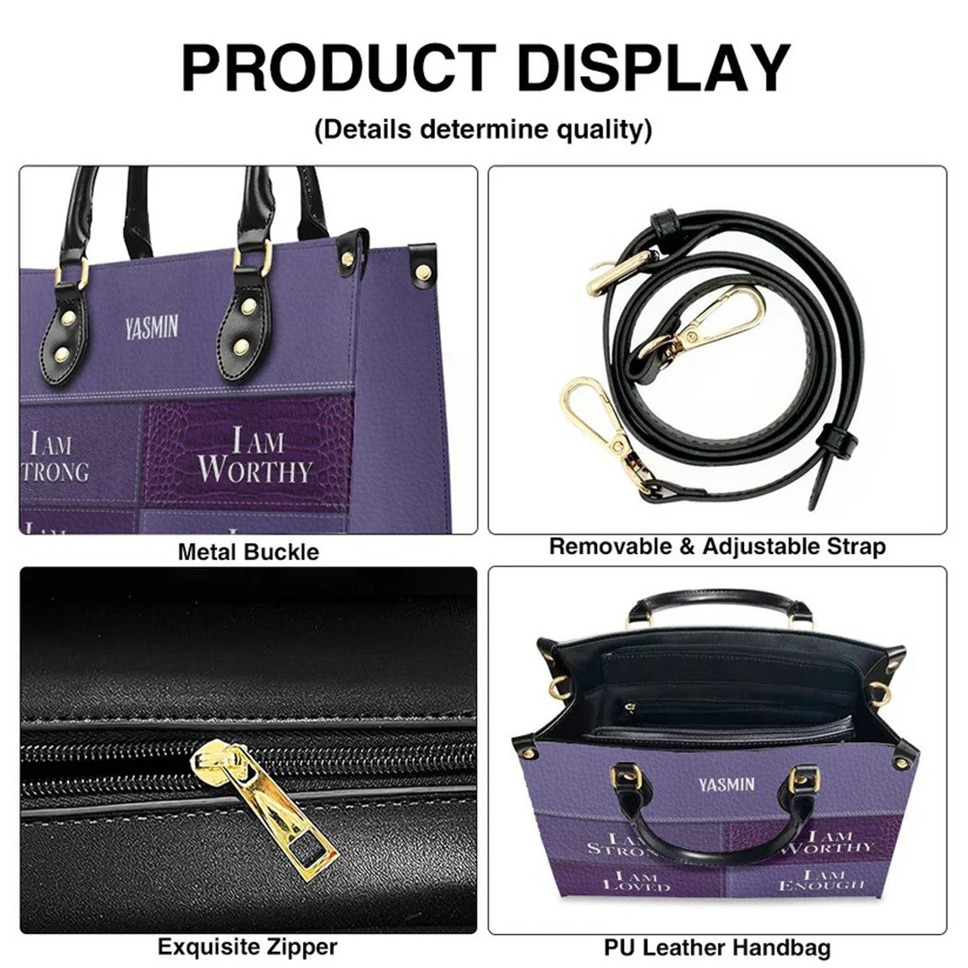 CHRISTIANARTBAG Personalized Leather Handbag & Long Wallet Set