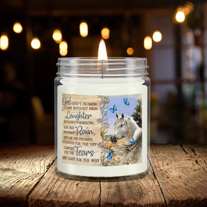 Christianartbag Candles, God Didn't Promise Days Without Pain Horse, Christian Candles, Bible Verse Candles, Natural Candle, Soy Wax Candle 9oz, Christmas Gift. - Christian Art Bag