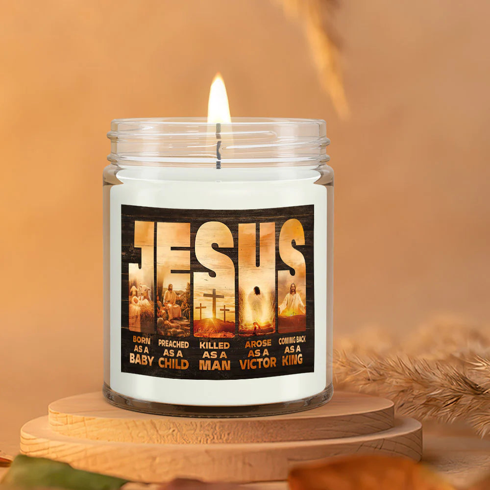 Christianartbag Candles, Jesus Born As A Baby, Christian Candles, Bible Verse Candles, Natural Candle, Soy Wax Candle 9oz, Christmas Gift. - Christian Art Bag