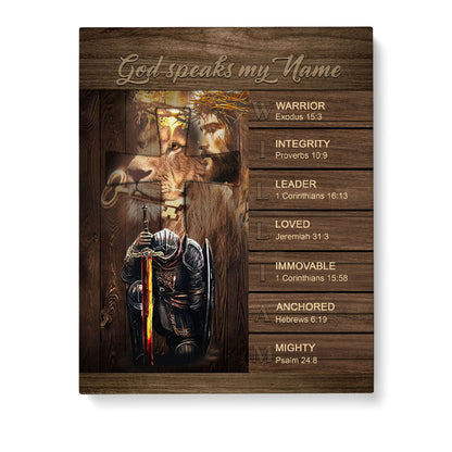 Personalized Christian Wall Art – ‘God Speaks My Name’ Poster with Bible Verses | Custom Name & Skin Tone | Each Letter Represents a Word from God