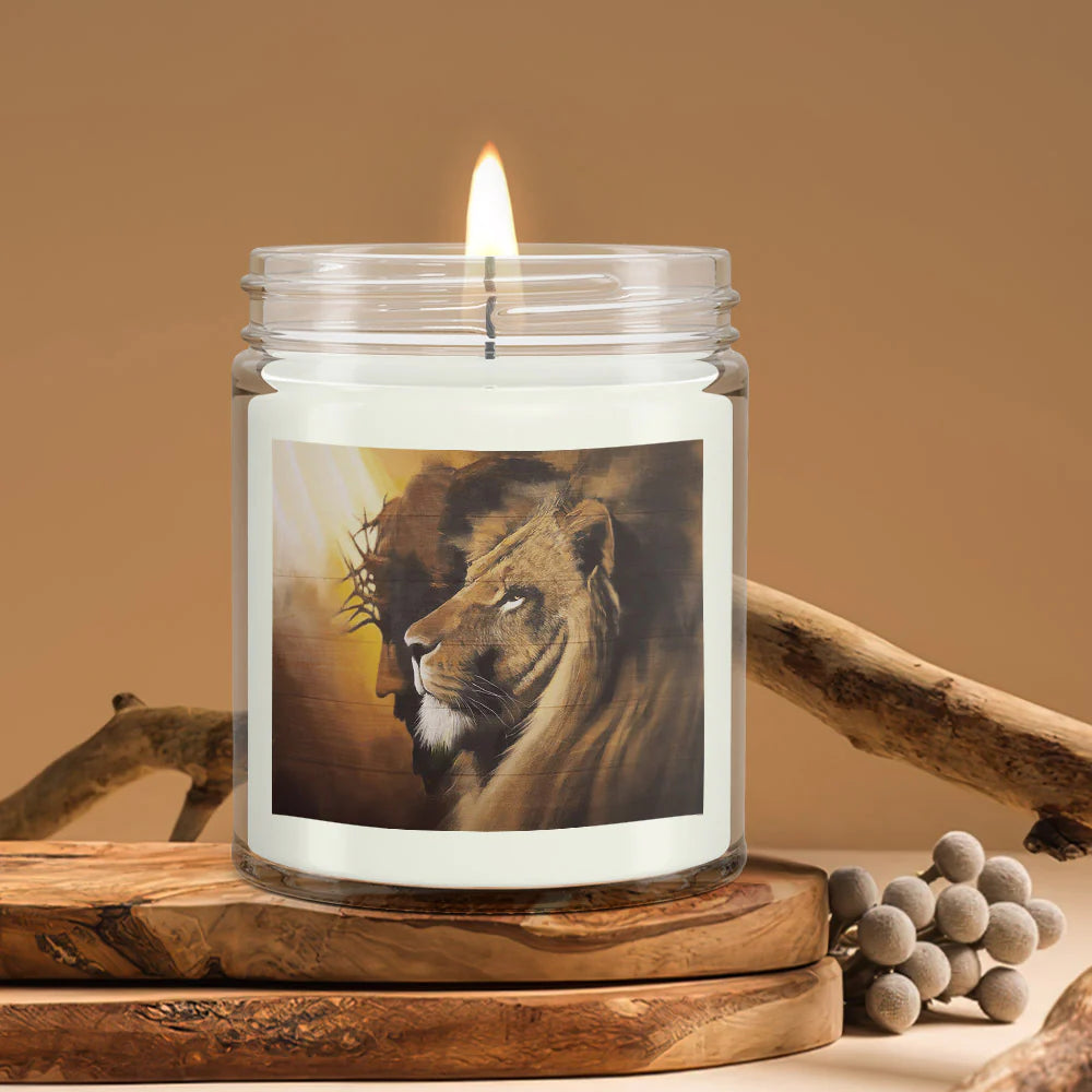 Christianartbag Candles, Lion Of Judah, Christian Candles, Bible Verse Candles, Natural Candle, Soy Wax Candle 9oz, Christmas Gift. - Christian Art Bag