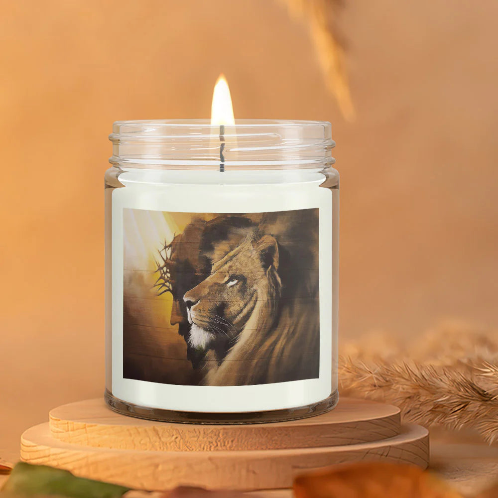 Christianartbag Candles, Lion Of Judah, Christian Candles, Bible Verse Candles, Natural Candle, Soy Wax Candle 9oz, Christmas Gift. - Christian Art Bag