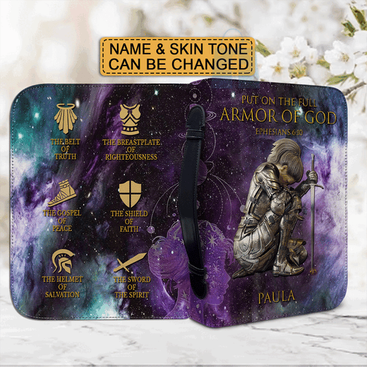 Christianartbag Bible Cover, Cosmic Armor of God Bible Cover with Personalization Option, CAB01180124.