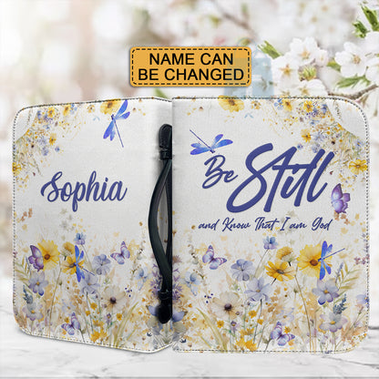 Christianartbag Bible Cover, Be Still and Know That I Am God Bible Cover, Personalized Bible Cover, Flower Bible Cover, Christian Gifts, CAB01271223. - Christian Art Bag