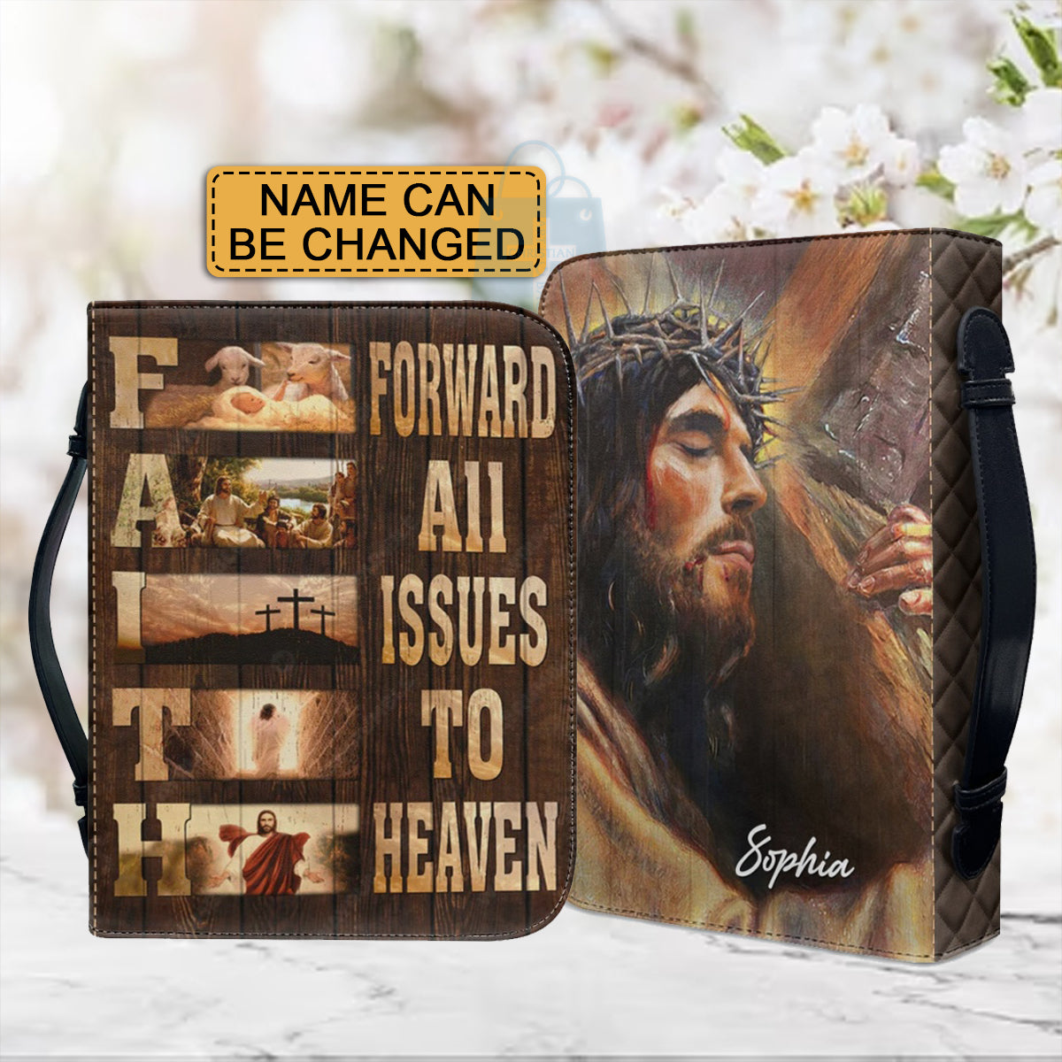 Christianartbag Bible Cover, Faith Bible Cover, Personalized Bible Cover, Cross Jesus Bible Cover, Christian Gifts, CAB12210224.