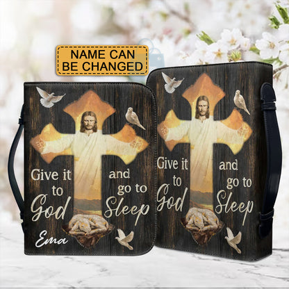 Christianartbag Bible Cover, Give It To GOD Bible Cover, Personalized Bible Cover, Cross Bible Cover, Christian Gifts, CAB01210224.