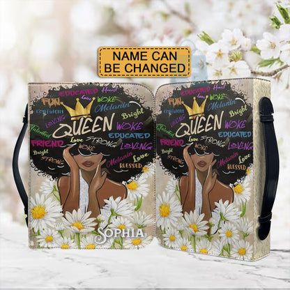 Christianartbag Bible Cover, Black Queen Love Strong Bible Cover, Personalized Bible Cover, Bible Cover For Women, Christian Gifts, CAB06060124. - Christian Art Bag