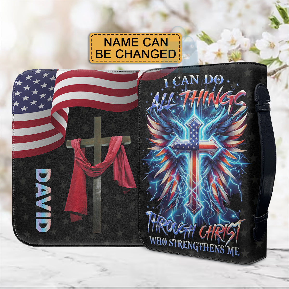 Christianartbag Bible Cover, I Believe There Are Angels Among Us Bible Cover, Personalized Bible Cover, Cross Bible Cover, Christian Gifts, CAB01090124. - Christian Art Bag