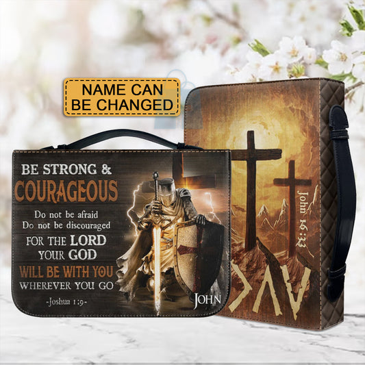 Christianartbag Bible Cover, Be Strong and Courageous Bible Cover, Personalized Bible Cover, Warrior Bible Cover, Christian Gifts, CAB08210224.