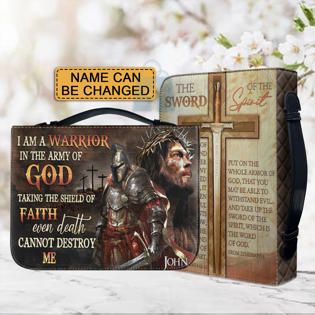 Christianartbag Bible Cover, Warrior In The Army Of GOD Bible Cover, Personalized Bible Cover, Warrior of God Bible Cover, Christian Gifts, CAB25210224.