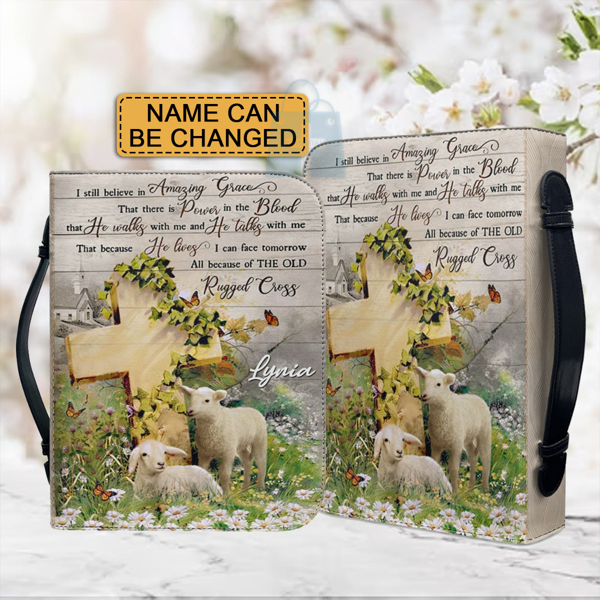 Christianartbag Bible Cover, Jesus With Sheep Bible Cover, Personalized Bible Cover, Jesus Sheep Bible Cover, Christian Gifts, CAB18210224.