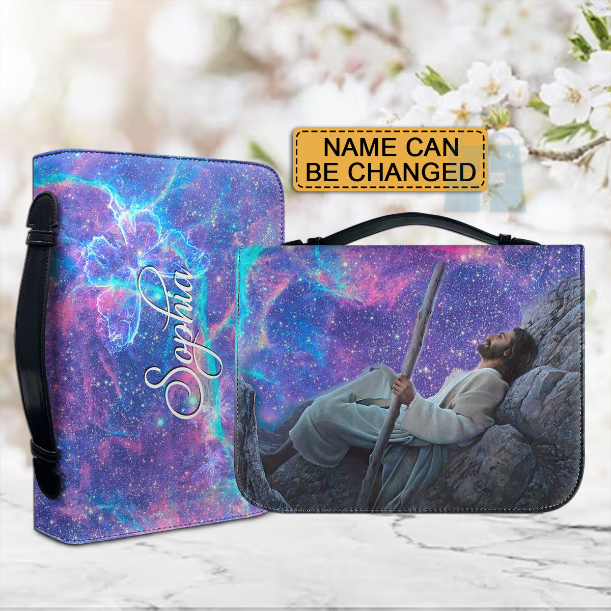 Christianartbag Bible Cover, God Reclines Amidst The Galaxies Bible Cover, Personalized Bible Cover, Galaxies Bible Cover, Christian Gifts, CAB01120124. - Christian Art Bag