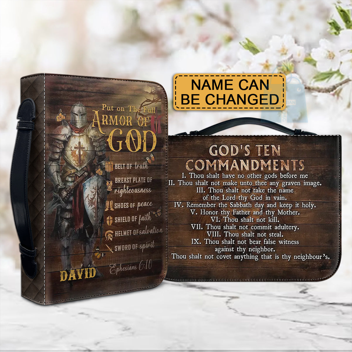 Christianartbag Bible Cover, Armor Of God Bible Cover, Personalized Bible Cover, Warrior of God Bible Cover, Christian Gifts, CAB01100124. - Christian Art Bag