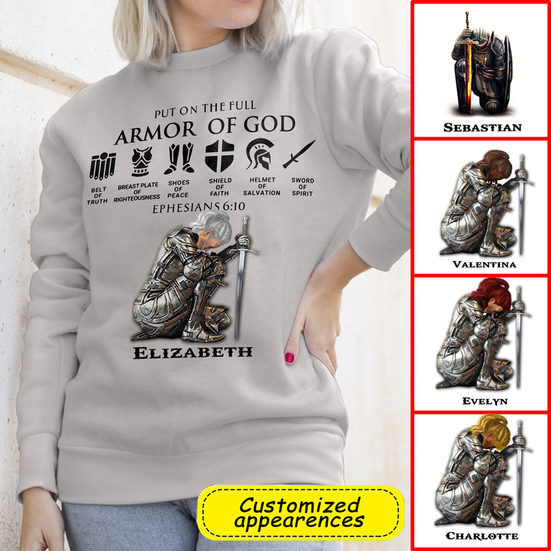 Personalized Armor of God T-Shirt - Variety of Colors & Sizes