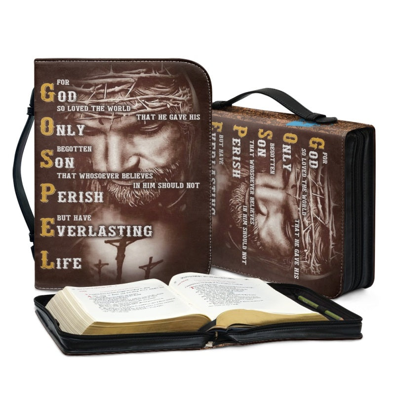 Christianartbag Bible Cover, Gospel Bible Cover, Personalized Bible Cover, Christ Cross Bible Cover, Christian Gifts, CAB05281023. - Christian Art Bag