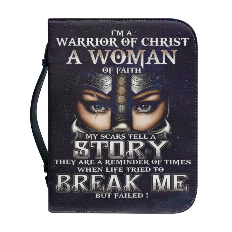 Christianartbag Bible Cover, I'M A Warrior Of Christ A Woman Of Faith Bible Cover, Personalized Bible Cover, Woman Warrior Bible Cover, Christian Gifts, CAB01271023. - Christian Art Bag