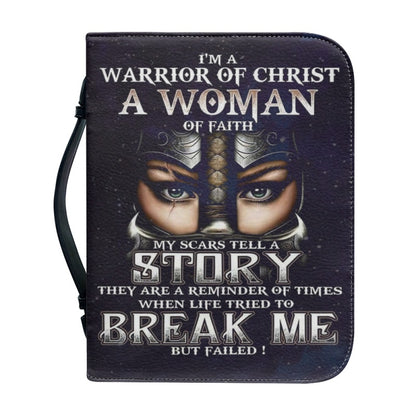 Christianartbag Bible Cover, I'M A Warrior Of Christ A Woman Of Faith Bible Cover, Personalized Bible Cover, Woman Warrior Bible Cover, Christian Gifts, CAB01271023. - Christian Art Bag