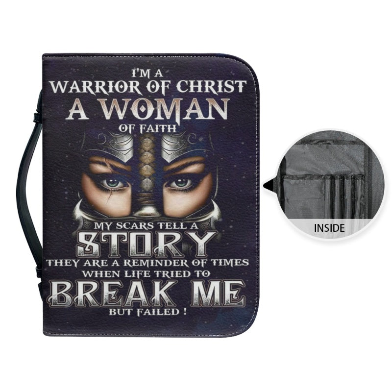 Christianartbag Bible Cover, I'M A Warrior Of Christ A Woman Of Faith Bible Cover, Personalized Bible Cover, Woman Warrior Bible Cover, Christian Gifts, CAB01271023. - Christian Art Bag