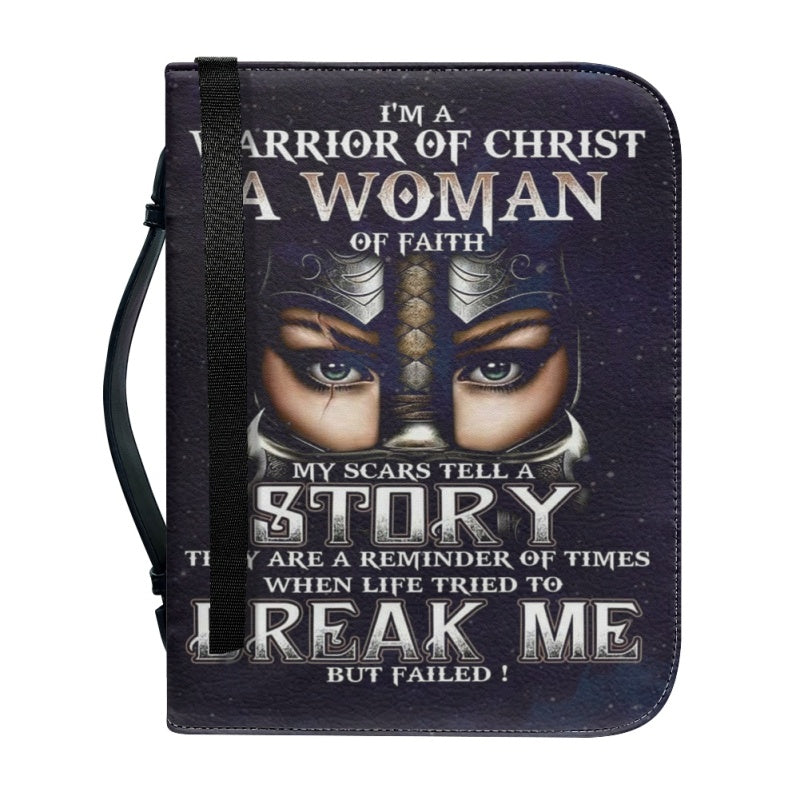 Christianartbag Bible Cover, I'M A Warrior Of Christ A Woman Of Faith Bible Cover, Personalized Bible Cover, Woman Warrior Bible Cover, Christian Gifts, CAB01271023. - Christian Art Bag