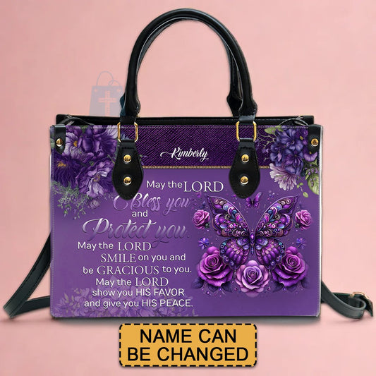 Custom Engraved Leather Handbag - Elegance & Faith Combined - CHRISTIANARTBAG CABLTHB01070424.