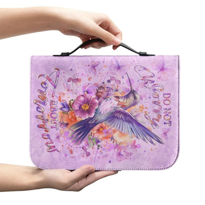 Christianartbag Bible Cover, Do Not Worry About Tomorrow Bible Cover, Personalized Bible Cover, Hummingbird Purple Bible Cover, Christian Gifts, CAB01060124. - Christian Art Bag