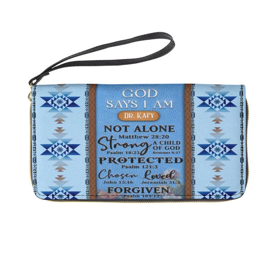 Christianartbag Clutch Purse, God Says I Am Clutch Purse For Women, Personalized Name, Christian Gifts For Women, CAB33091223. - Christian Art Bag
