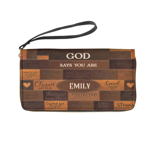 Christianartbag Clutch Purse, God Says You Are Clutch Purse For Women, Personalized Name, Christian Gifts For Women, CAB29091223. - Christian Art Bag