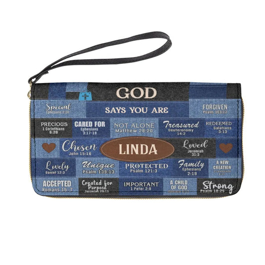 Christianartbag Clutch Purse, God Says You Are Clutch Purse For Women, Personalized Name, Christian Gifts For Women, CAB30091223. - Christian Art Bag