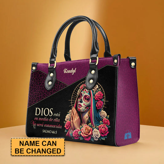 CHRISTIANARTBAG 'Divine Protection' Personalized La Catrina Leather Handbag - CABLTHB14300324.