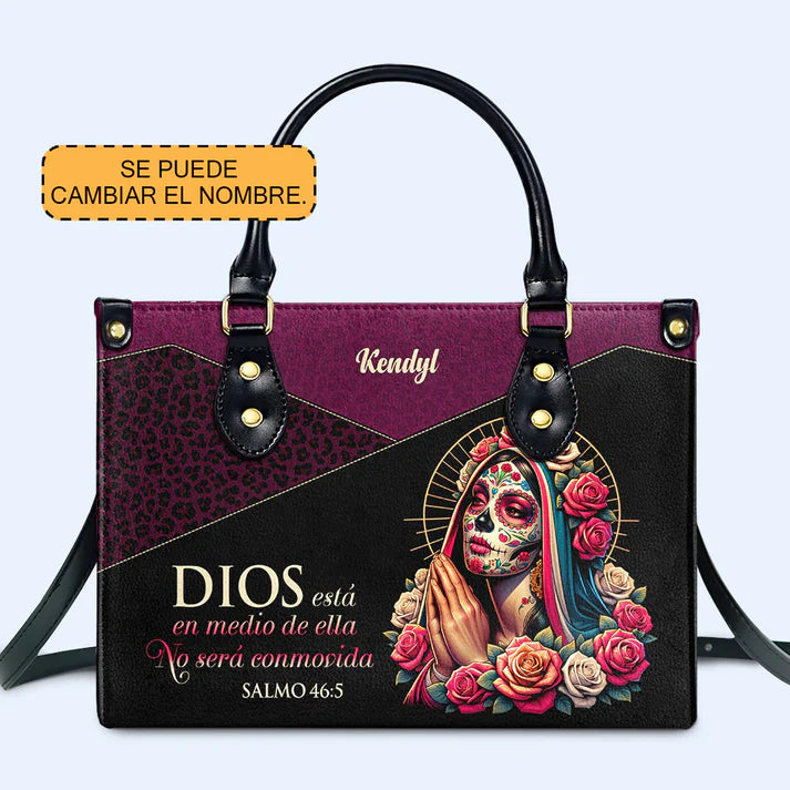 CHRISTIANARTBAG 'Divine Protection' Personalized La Catrina Leather Handbag - CABLTHB14300324.