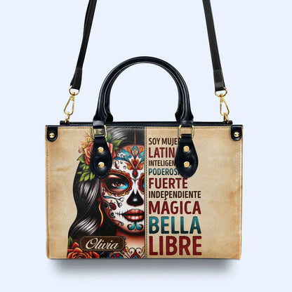 Latina Essence Personalized Leather Tote - CHRISTIANARTBAG Empowerment Series - CABLTHB11310324.